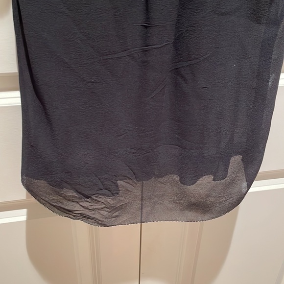 t babaton women’s black silk shortsleeeved blouse size XXXS - Picture 7 of 7